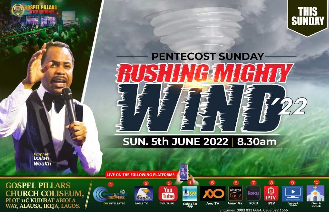 Rushing mighty wind ,isaiahwealthministries,Prophet Isaiah Wealth, gospelpillarschurch